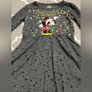 Christmas - Disney Minnie Mouse Gray Dress